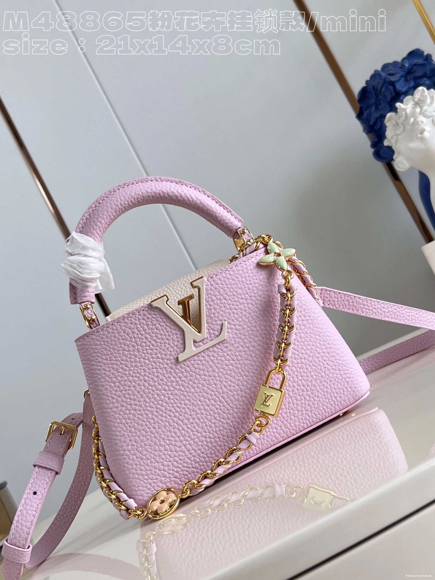 FS CHEAP MINI-21*14*8CM VUITTON CAPUCINES LOUIS 0809